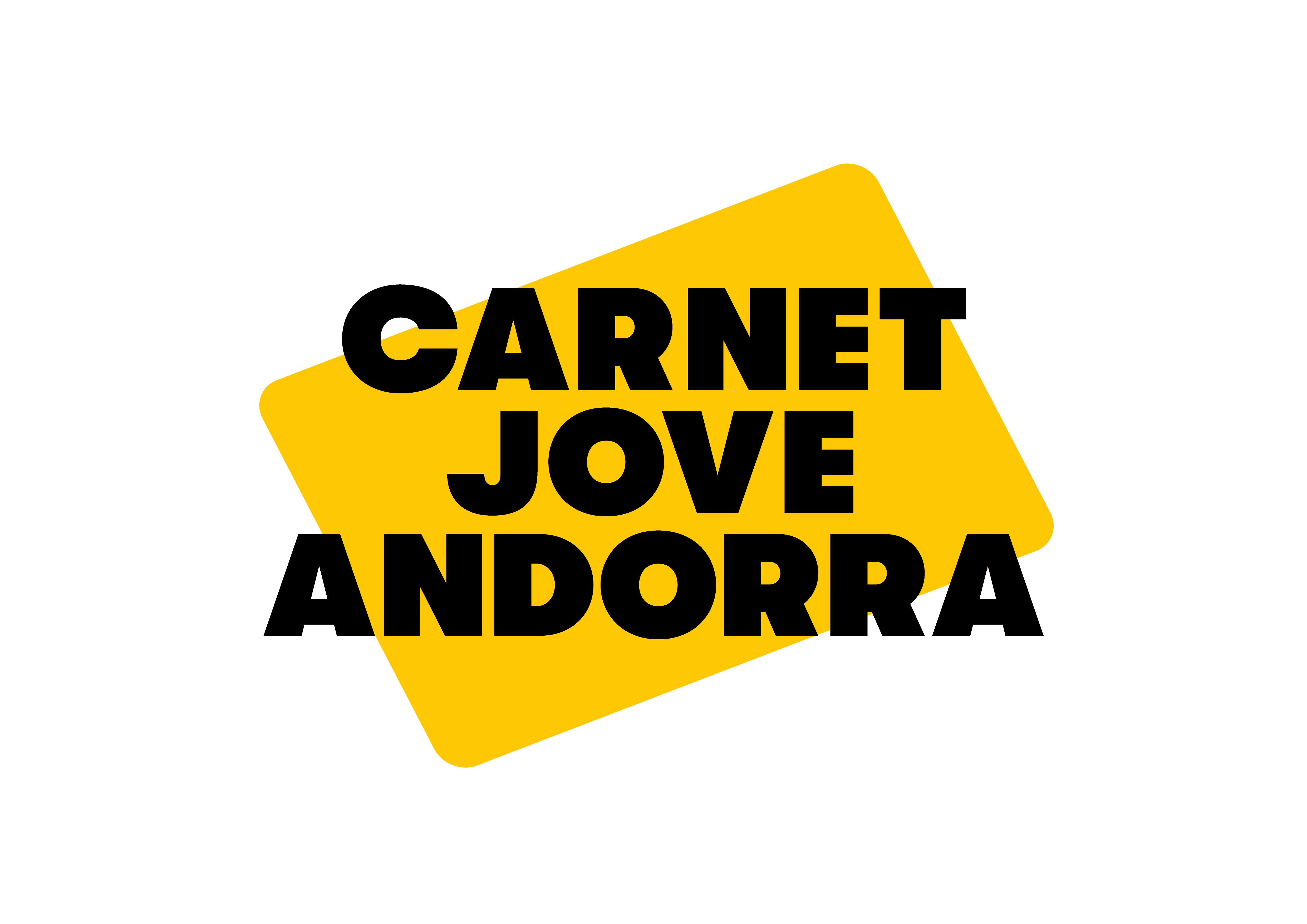 LOGOTIP AMB EL TEXT CARNET JOVE EN LLETRES NEGRES SOBRE FONS GROC